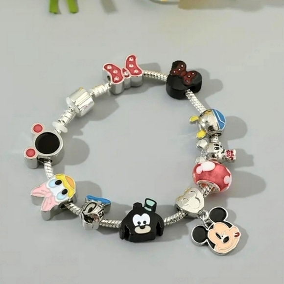 Pandora Style Minnie & Mickey Charm Bracelet - Picture 5 of 5